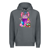 Rock Happy Easter coffee cup Premium Hoodie - NancyCooperArtShop