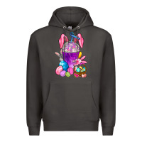 Smoke Happy Easter coffee cup Premium Hoodie - NancyCooperArtShop