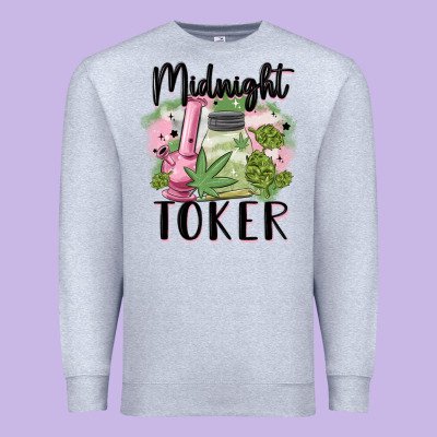 Midnight Toker Premium Sweatshirt Designed By Maliassmallbusiness