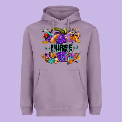 Halloween Nurse Pumpkin Heavyweight Hoodie Designed By Nancycooperartshop