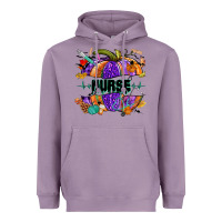 Lavender halloween nurse pumpkin Heavyweight Hoodie - NancyCooperArtShop