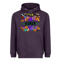 Plum halloween nurse pumpkin Heavyweight Hoodie - NancyCooperArtShop