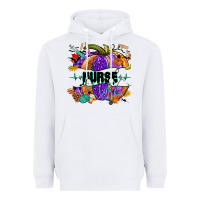 White halloween nurse pumpkin Heavyweight Hoodie - NancyCooperArtShop
