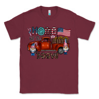 Burgundy home of the brave Classic Tee - CowhideDigitalArt