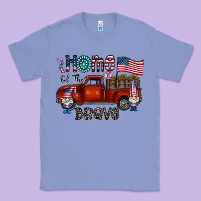 Home Of The Brave Classic Tee Designed By Cowhidedigitalart
