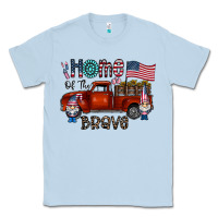 Dusty Blue home of the brave Classic Tee - CowhideDigitalArt