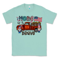 Seafoam home of the brave Classic Tee - CowhideDigitalArt