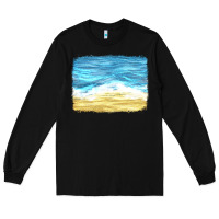 Black glitter beach background Long Sleeve Tee - HRA Design Shop
