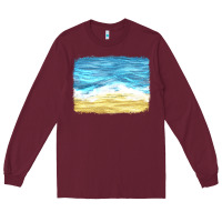 Burgundy glitter beach background Long Sleeve Tee - HRA Design Shop