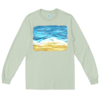 Matcha glitter beach background Long Sleeve Tee - HRA Design Shop