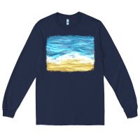 Navy glitter beach background Long Sleeve Tee - HRA Design Shop