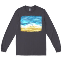 Glitter Beach Background Long Sleeve Tee | Teevron