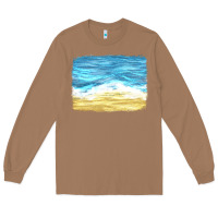 Toasted Coconut glitter beach background Long Sleeve Tee - HRA Design Shop