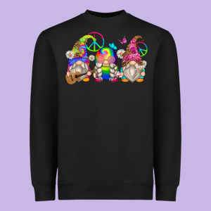 Hippie Gnomes Heavyweight Sweatshirt Designed By Zillion Design Studio