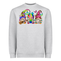 Heather Grey hippie gnomes Heavyweight Sweatshirt - Zillion Design Studio