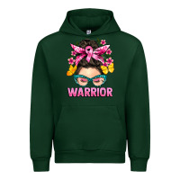 Forest Green cancer warrior messy bun Urban Hoodie - BarkalooDesign