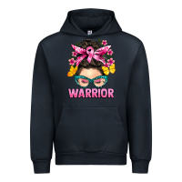 Navy cancer warrior messy bun Urban Hoodie - BarkalooDesign