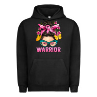 Pigment Black cancer warrior messy bun Urban Hoodie - BarkalooDesign