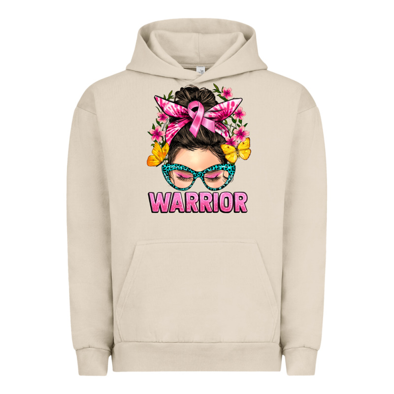 Cancer Warrior Messy Bun Urban Hoodie by BarkalooDesign | Teevron