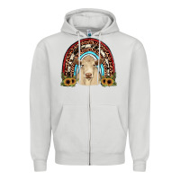 Dove Grey charolais  rainbow Zipper Hoodie - JahusDesignShop