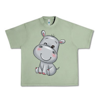 Oil Green hippo Urban Heavy Tee - texasbilliewilder