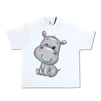 White hippo Urban Heavy Tee - texasbilliewilder