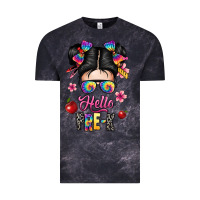 Cloud Black hello pre k Vintage Tee - texasbilliewilder