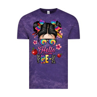 Cloud Purple hello pre k Vintage Tee - texasbilliewilder