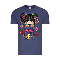 Vintage Denim hello pre k Vintage Tee - texasbilliewilder