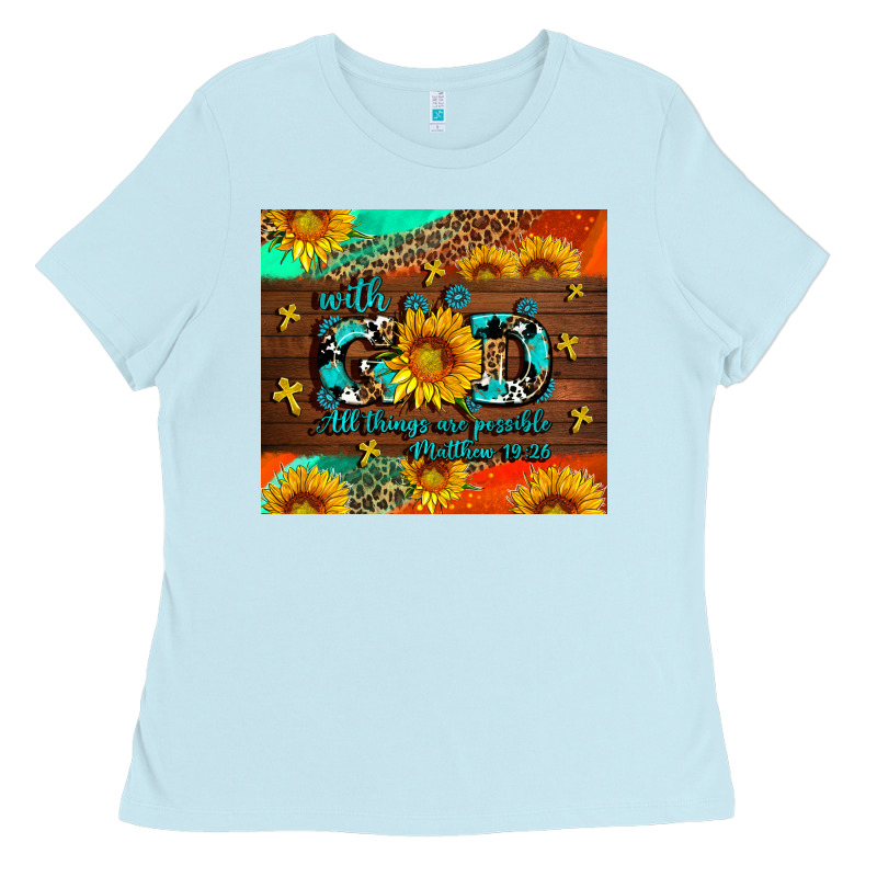 With God All Things Are Possible Ladies Tee by AdoDesignShop | Teevron