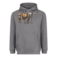 Storm Texas Longhorn Cow Heavyweight Hoodie - LillyAllenDesigns