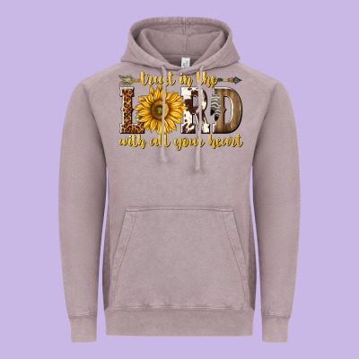 Trust In The Lord With All Your Heart Vintage Hoodie Designed By Texasbilliewilder