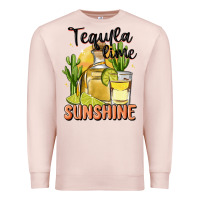 Pale Pink tequila lime sunshine Premium Sweatshirt - MaliasSmallBusiness