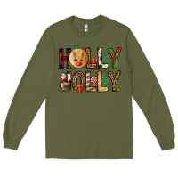 Army Green holly jolly Long Sleeve Tee - FaDigitalArtStudio