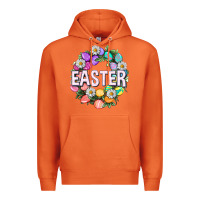 Carrot Easter with eggs and daisy Premium Hoodie - NancyCooperArtShop