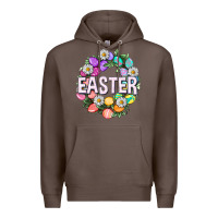 Coffee Easter with eggs and daisy Premium Hoodie - NancyCooperArtShop