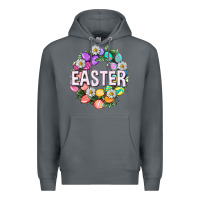 Rock Easter with eggs and daisy Premium Hoodie - NancyCooperArtShop