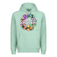 Seafoam Easter with eggs and daisy Premium Hoodie - NancyCooperArtShop
