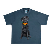 Midnight Navy labrador retriever with overflow Urban Heavy Tee - texasbilliewilder