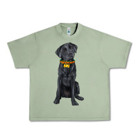 Oil Green labrador retriever with overflow Urban Heavy Tee - texasbilliewilder