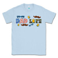 Dusty Blue dad life  libbey glass Classic Tee - HRA Design Shop