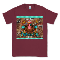 Burgundy thankful tumbler Classic Tee - BundleAndBundleShop