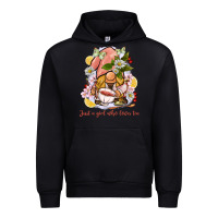 Black just a girl who loves tea gnome Urban Hoodie - BarkalooDesign