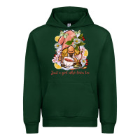 Forest Green just a girl who loves tea gnome Urban Hoodie - BarkalooDesign