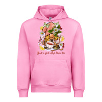 Fuchsia Pink just a girl who loves tea gnome Urban Hoodie - BarkalooDesign