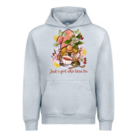Heather Grey just a girl who loves tea gnome Urban Hoodie - BarkalooDesign