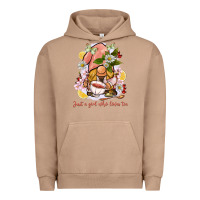 Pigment Burro just a girl who loves tea gnome Urban Hoodie - BarkalooDesign