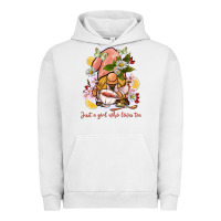 Pigment Lunar Rock just a girl who loves tea gnome Urban Hoodie - BarkalooDesign