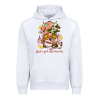 White just a girl who loves tea gnome Urban Hoodie - BarkalooDesign