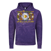 Cloud Purple With God all things are possible with daisy Vintage Hoodie - texasbilliewilder